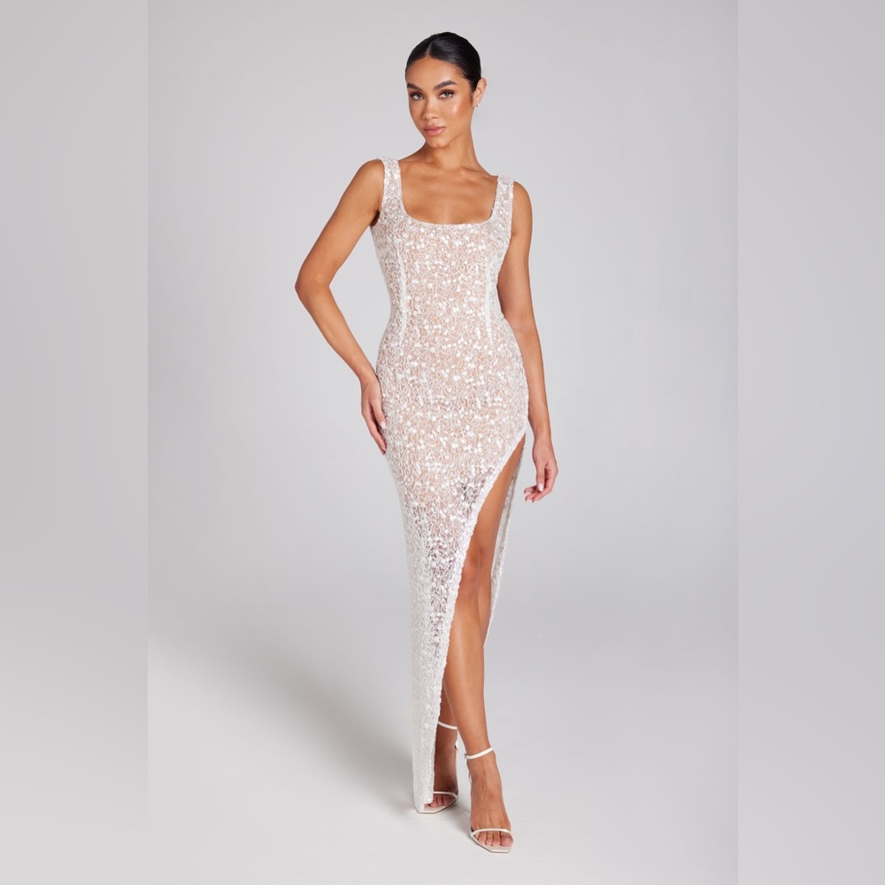 Nadine Merabi Louisa white dress (XS, US 2)